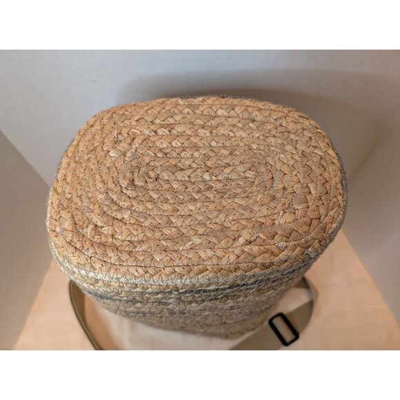 Woven Insulated Cooler Bag Adjustable Strap & Zip Closure Water Lily & Cornhusk - Picture 10 of 13